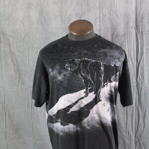 Vintage Graphic T-shirt - Wolf Pack Big Graphic - Men's XL